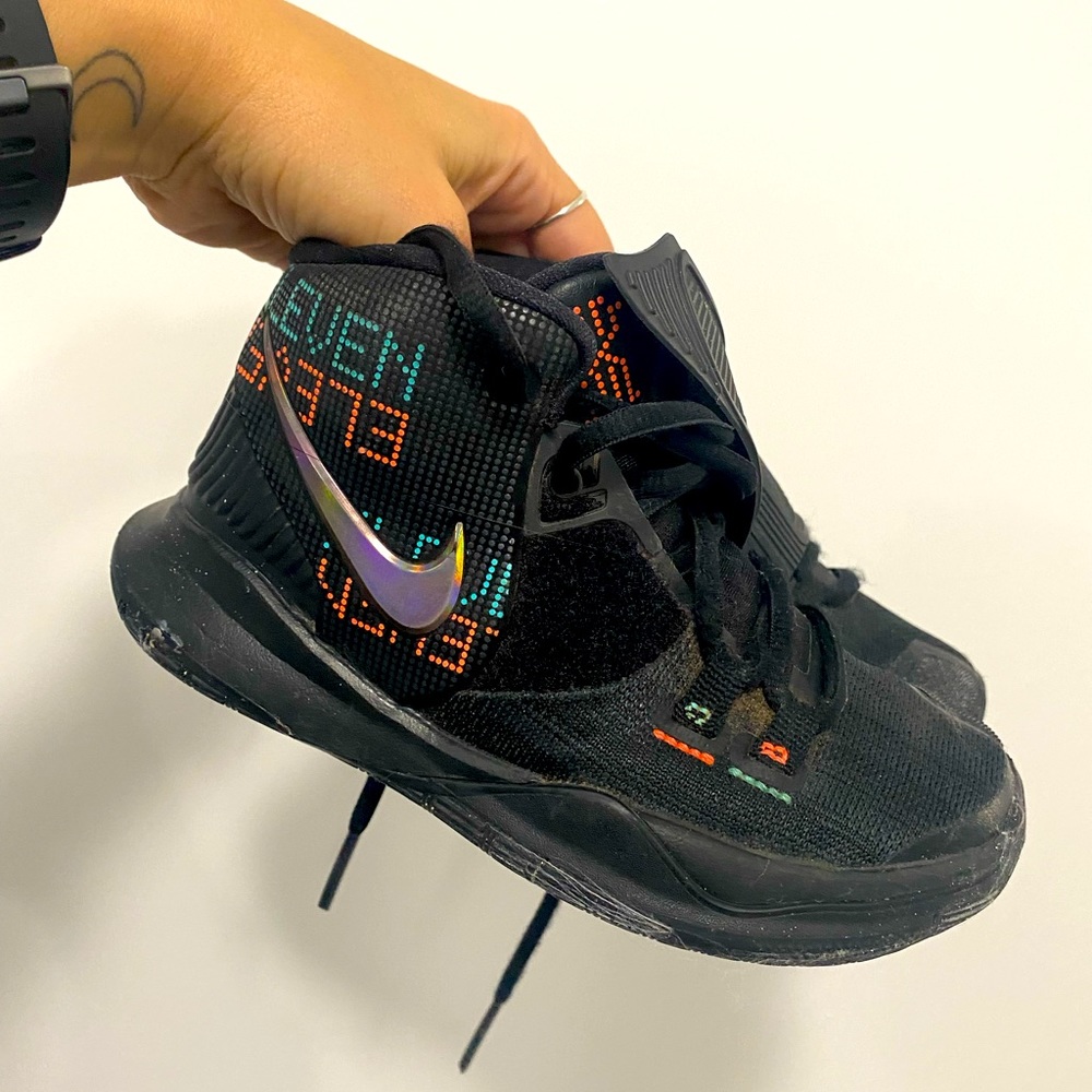 Kids high top holographic Nike Jordans